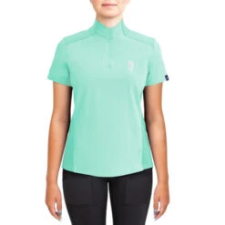 Irideon Kids Luna CoolStretch Shirt Short Sleeve 15 Irideon Kids Luna CoolStretch Shirt Short Sleeve -Best Equestrian Store kids luna cool stretch ss island green front 30 7008 IG toklat 06868.1655840100