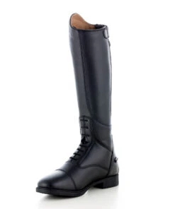 Kids Horze Rover Tall Boot -Best Equestrian Store kids rover tall boot back black instep horze 28585.1669683656