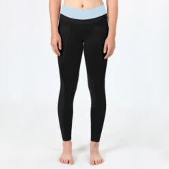 Irideon Kids Synergy Tights -Best Equestrian Store kids synergy tights black energy blue front 30 3281 BKEB irideon 30345.1618770184