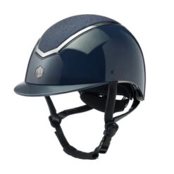 Charles Owen Kylo EQx Helmet Sparkly -Best Equestrian Store kylo eqx sparkly standard navy side CO 56473.1687281445