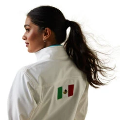 Ariat Team Softshell Mexico Jacket -Best Equestrian Store lds team mexico jacket white back 10043548 ariat 78634.1673560277