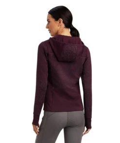 Ariat Lumina Full Zip Hoodie -Best Equestrian Store lumina full zip hoodie mulberry back 10041388 ariat 27578.1661647488