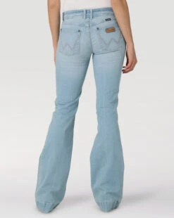 Wrangler Mae Mid Rise Trouser Jean -Best Equestrian Store mae mid rise trouser elena back person 112330011 wrangler 79514.1682108380