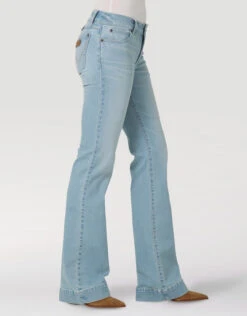 Wrangler Mae Mid Rise Trouser Jean -Best Equestrian Store mae mid rise trouser elena side person 112330011 wrangler 15007.1682108388