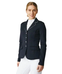 Horze Martina Show Coat With Piping -Best Equestrian Store martina show coat piping dark navy 33620 VDB horze 14816.1653514362