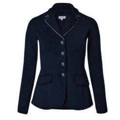 Horze Martina Show Coat With Piping -Best Equestrian Store martina show coat piping dark navy front 33620 VDB WH horze 18457.1653514356
