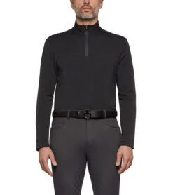 Men's Cavalleria Toscana Tech Wool Zip Turtleneck -Best Equestrian Store men tech wool turtleneck grey front POU222 LC001 CT 52769.1606957273