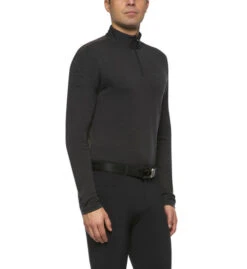 Men's Cavalleria Toscana Tech Wool Zip Turtleneck -Best Equestrian Store men tech wool turtleneck grey side POU222 LC001 CT 89003.1606957276
