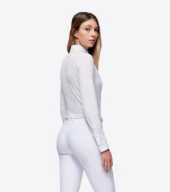 RG Mesh Competition Shirt Long Sleeve -Best Equestrian Store mesh competition ls wht.wht back SHW001 JS001 0101 RG 76496.1670552779
