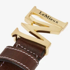 LeMieux Monogram Belt -Best Equestrian Store monogram belt brown detail IT03145002 lemieux 11509.1679788684