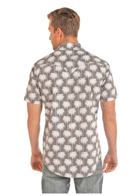 R&R Cowboy Palm Tree Short Sleeve Shirt 2 R&R Cowboy Palm Tree Short Sleeve Shirt - Image 2