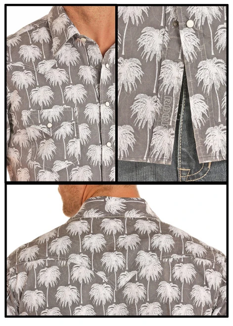 R&R Cowboy Palm Tree Short Sleeve Shirt 3 R&R Cowboy Palm Tree Short Sleeve Shirt - Image 3