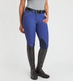 Piper Evolution Breeches Knee Patch -Best Equestrian Store piper evolution kp saphire aquamarine front 33063 smartpak 95684.1665607488