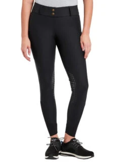 Piper Fusion Breeches Knee Grip -Best Equestrian Store piper fusion knee grip black front 32382 smartpak 69457.1679003698