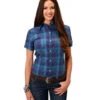 Roper Plaid Ombre Shirt Short Sleeve
