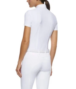 Cavalleria Toscana Pleated Shirt Short Sleeve 15 Cavalleria Toscana Pleated Shirt Short Sleeve -Best Equestrian Store pleated jersey SS white back CAD153 JE022 0001 CT 98780.1670880202