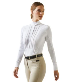 Ariat Luxe Show Shirt Long Sleeve 14 Ariat Luxe Show Shirt Long Sleeve -Best Equestrian Store pro luxe show shirt white front 10043396 ariat 53055.1676136280