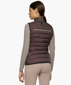 Cavalleria Toscana Team Puffer Vest -Best Equestrian Store puffer vest burgundy back GLD266 NY092 3A00 CT 35544.1660260831