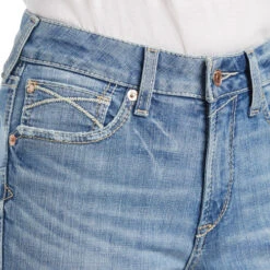 Ariat REAL High Rise Felicity Bootcut Jean -Best Equestrian Store real hi rise bc felicity colorado front detail 10041114 ariat 61811.1662679768