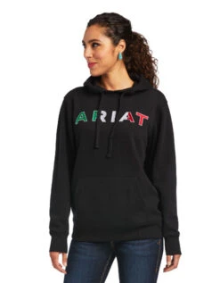 Ariat REAL Mexico Hoodie -Best Equestrian Store real mexico hoodie black front 10038930 ariat 96043.1636499006