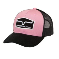 Kimes Ranch Replay Trucker Hat -Best Equestrian Store replay trucker cap pink black side kimes 24738.1671487221