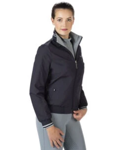HKM Reverse Blouson Jacket -Best Equestrian Store reverse blouseon jacket dark blue side hkm 82411.1651779803