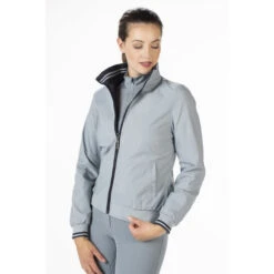HKM Reverse Blouson Jacket -Best Equestrian Store reverse blouson jacket dark blue sage sage front 13135 6955 hkm 18389.1651779794