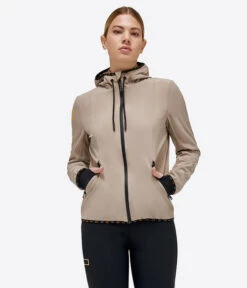 RG Hooded Softshell Jacket -Best Equestrian Store rg hood jacket hazelnut front crop SSW001 JS005 1005 riders gene 62773.1686191301