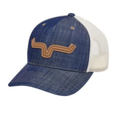 Kimes Ranch Roped LP Trucker Hat -Best Equestrian Store roped lp trucker hat denim hero 842606179199 kimes 53594.1684194398