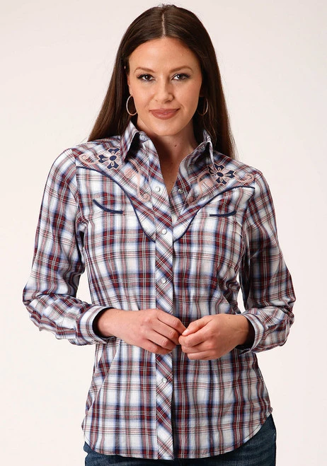Roper Plaid Embroidered Yoke Shirt 3 Roper Plaid Embroidered Yoke Shirt - Image 3
