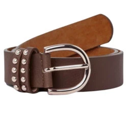 Horze Rose Gold Buckle Belt -Best Equestrian Store rose gold buckle belt bison dark brown 33394 BDBB horze 27135.1648673531