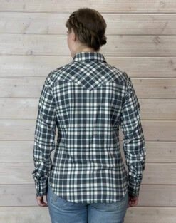 Kimes Ranch San Mateo Flannel Coolmax Shirt 5 Kimes Ranch San Mateo Flannel Coolmax Shirt -Best Equestrian Store san mateo flannel coolmax ls pewter back F22 939283 kimes 62357.1668737110