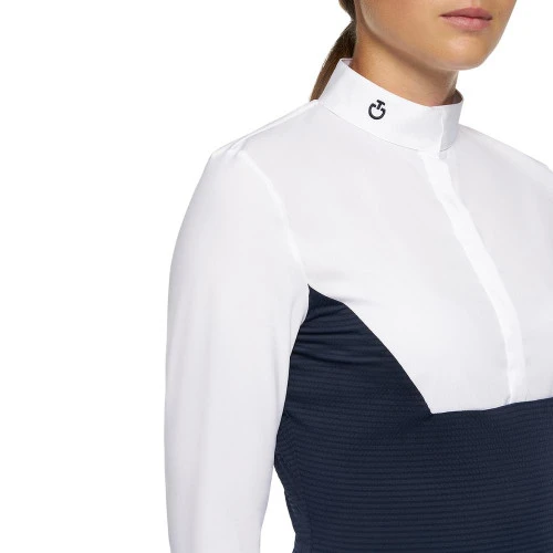 Cavalleria Toscana Seersucker Poplin Bib Shirt 2 Cavalleria Toscana Seersucker Poplin Bib Shirt - Image 2