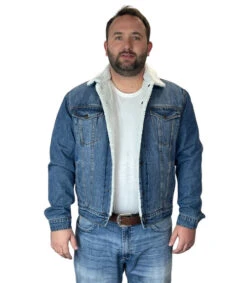 Men's Roper Sherpa Denim Jacket -Best Equestrian Store sherpa denim jacket hero roper 60794.1669170038