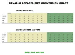 Cavallo Elexa Quilted Vest -Best Equestrian Store size chart cavallo apparel 67128.1668280260