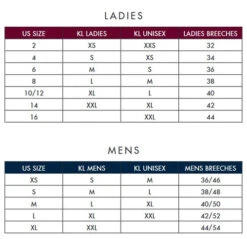 Men's Kingsland Kobe Tec7 Breeches Knee Grip -Best Equestrian Store size chart kingsland 52352.1657308002