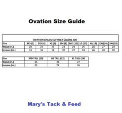 Ovation SoftFlex Classic Jod -Best Equestrian Store size guide softflex jod 470185 ovation 30490.1622926679