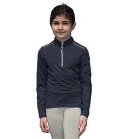 Girls Chestnut Bay SkyCool Shirt Long Sleeve -Best Equestrian Store skycool shirt LS night sky rider CB8000Y chestnut bay 96569.1663624637