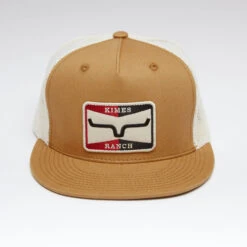 Kimes Ranch Sparky Trucker Hat -Best Equestrian Store sparky trucker hat brown front 842606178901 kimes 29076.1684254154