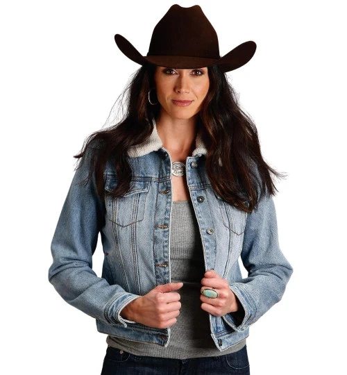 Stetson Ladies Sherpa Denim Jacket 1 Stetson Ladies Sherpa Denim Jacket