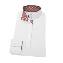 Essex Classics Talent Yarn Shirt Straight Collar -Best Equestrian Store straight collar LS horses coral 24W2 essex 26034.1660258698