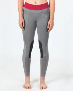Irideon Kids Synergy Tights -Best Equestrian Store synergy tight grey azalea 30 3280 DGAL irideon 98340.1619655218