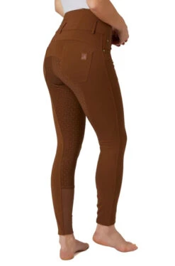 Horze Tara High Waist Full Seat Breeches -Best Equestrian Store tara high waist fs bison brown side 36091 BDBR horze 80114.1652472455