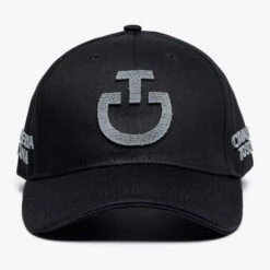 Cavalleria Toscana Tufted Stitch Cap -Best Equestrian Store tufted stitch cap black front CPU023 GA002 9999 CT 55427.1678573877