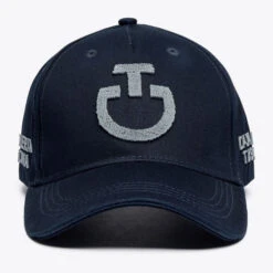 Cavalleria Toscana Tufted Stitch Cap -Best Equestrian Store tufted stitch cap navy front CPU023 GA002 7901 CT 01207.1678573790