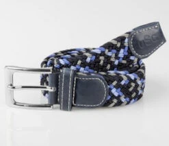 USG Casual Stretch Belts -Best Equestrian Store usg casual stretch belt navy grey blue 83959.1589058435