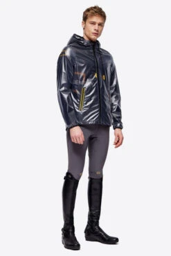 RG Unisex Waterproof Hooded Jacket -Best Equestrian Store waterproof jacket grey man front COU001 NL002 8D00 RG 19427.1669828068