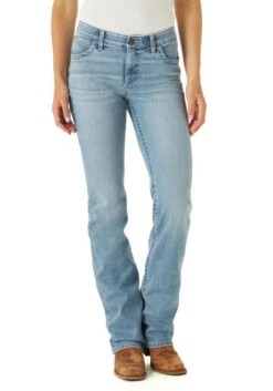 Wrangler Willow Riding Jean Light Wash -Best Equestrian Store willow mid rise light wash front 112315011 wrangler 19753.1654120034