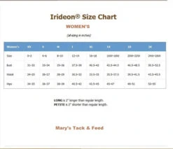 Irideon Radiant Utility Tight -Best Equestrian Store womens size chart irideon 35752.1656452744