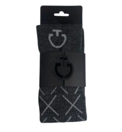 Cavalleria Toscana Logo Wool Socks -Best Equestrian Store wool socks logo grey package CZN038 AB038 8980 CT 52233.1671504596